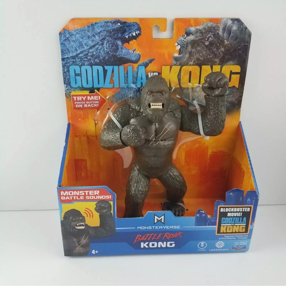 NEW  Godzilla Vs Kong Battle Roar Kong Deluxe With Monster Sounds RARE Playmates